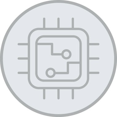 işlemci simge vektör çizim