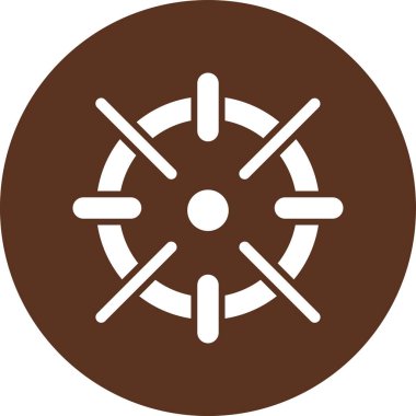 Bir tekerleğin vektör illüstrasyonu