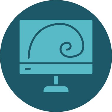 Bilgisayar vektör çizim simgesi