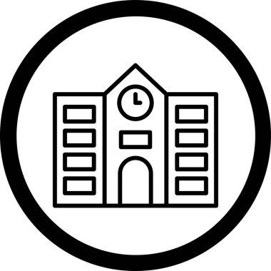 Modern yapı simgesinin vektör illüstrasyonu