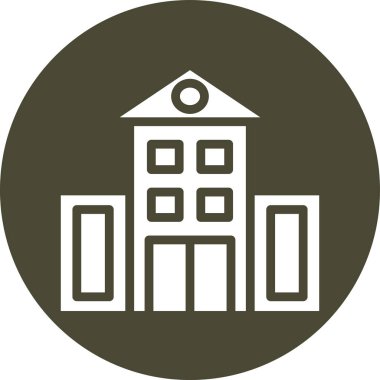 Bina. Web simgesi basit illüstrasyon