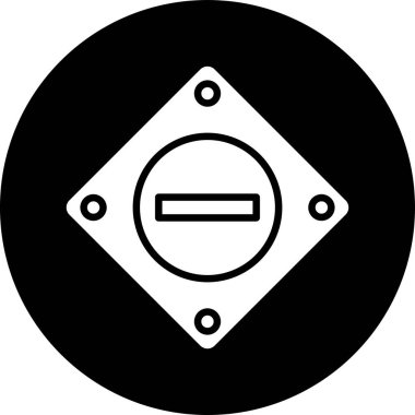 Bir benzin istasyonu simgesinin vektör illüstrasyonu