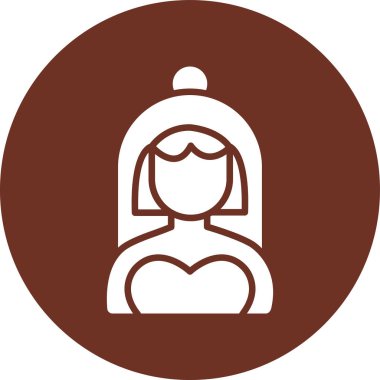 Kadın. Web simgesi basit tasarım