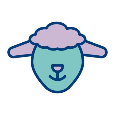 Koyun ikonu vektör illüstrasyonu