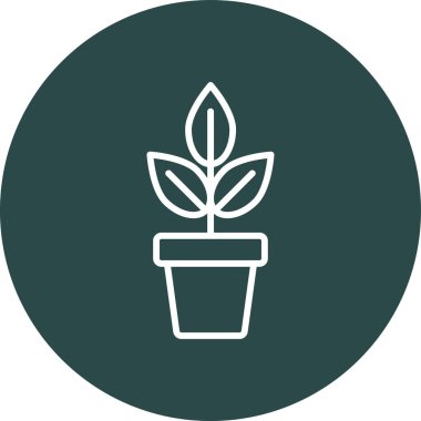 Bitki simgesinin vektör illüstrasyonu