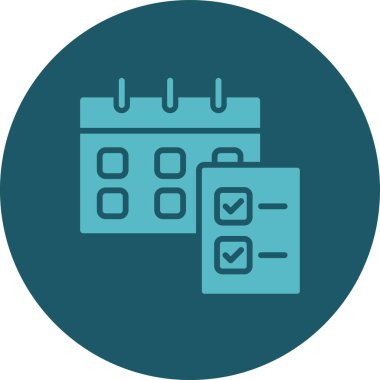 Takvim simgesinin vektör illüstrasyonu