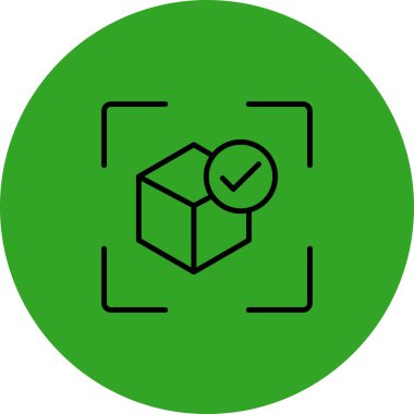 Bir kutu simgesinin vektör illüstrasyonu