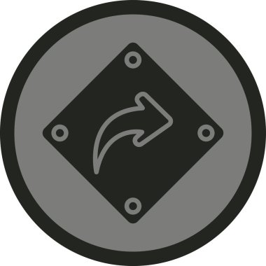 Sol vektör simge bir çerçevede açmak