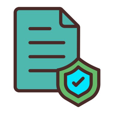 Onaylanmış onay simgesi. taslak onaylı kontrol vektör rengi düz izole