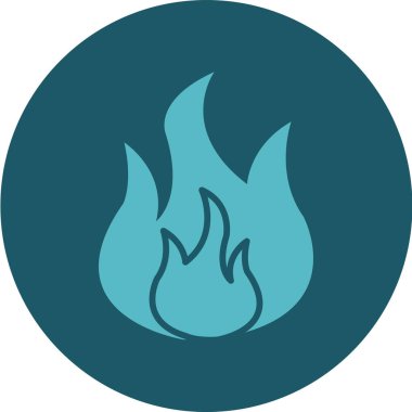 Yangın. Web simgesi basit illüstrasyon