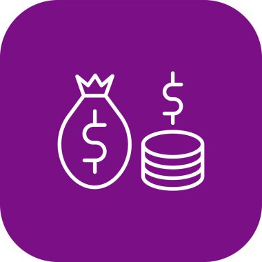 Sikkeler vektör simgesi modern basit