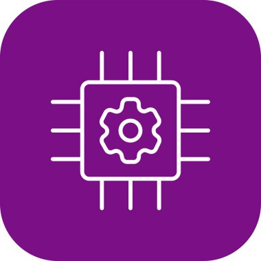 Çip simgesi vektör illüstrasyonu