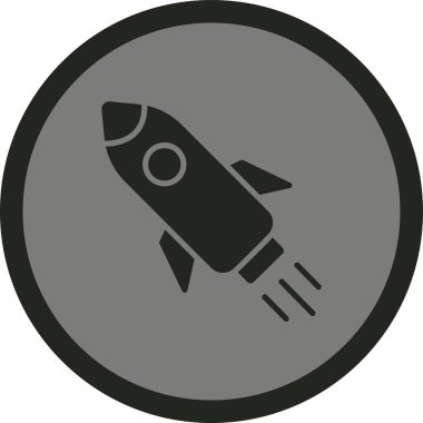 roket ikonu vektör illüstrasyonu