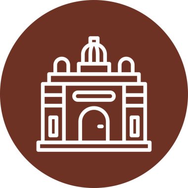 Eşsiz Hint tapınağı vektör çizgisi simgesi