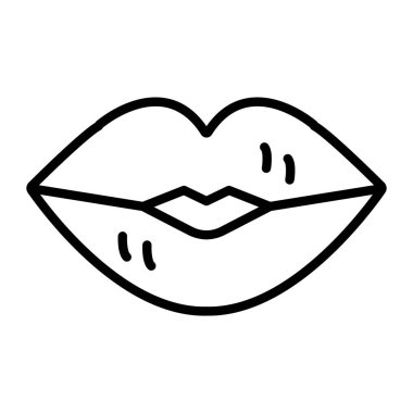 baloncuk çizgisi biçim vektör tasarımlı dudaklar