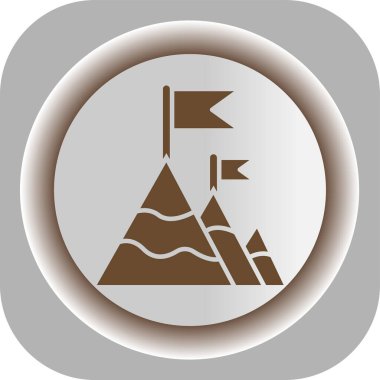 vektör dağ simgesi illüstrasyonu