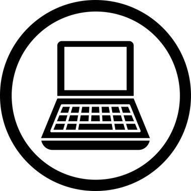 bilgisayar dizüstü bilgisayarı web simgesi, vektör illüstrasyonu