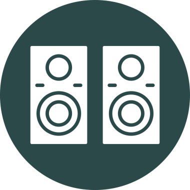 Konuşmacı. Web simgesi basit illüstrasyon