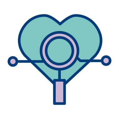 Tıbbi sembol çizgisi biçim vektör tasarımlı kalp