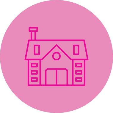 Bir ev simgesinin vektör illüstrasyonu