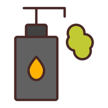 Beyaz arka planda yağ şişesi simgesi. vektör illüstrasyonu.