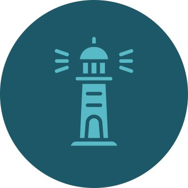 Deniz feneri simgesinin vektör illüstrasyonu