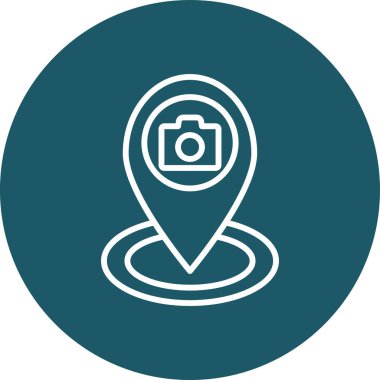 konumu simgesi harita, illüstrasyon vektör