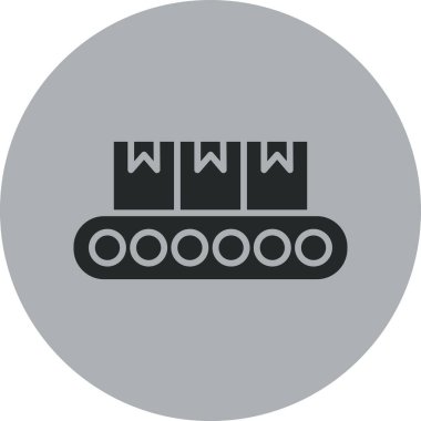 Dairedeki tek bir simgenin vektör illüstrasyonu