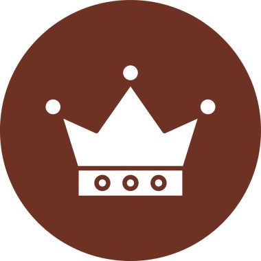 Taç. Web simgesi basit illüstrasyon