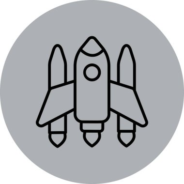 roket ikonu vektör illüstrasyonu
