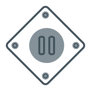 Yol İşaretinin vektör simgesi