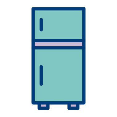 Buzdolabı. Web simgesi basit illüstrasyon