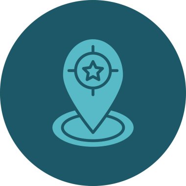 eşsiz konum pin vektör simgesi