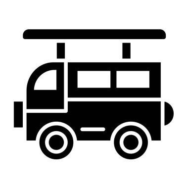 Otobüs. Web simgesi basit illüstrasyon