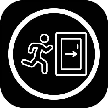 Çıkış simgesi modadan izole edilmiş arkaplan