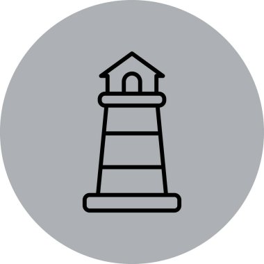 vektör deniz feneri simgesi illüstrasyonu