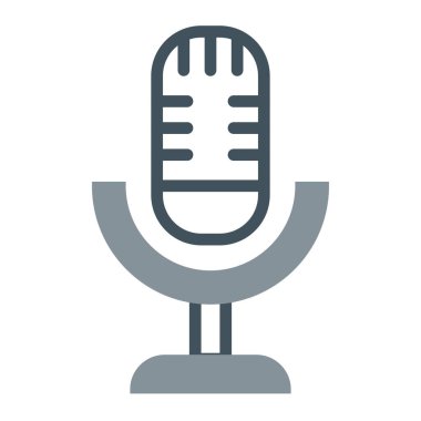 Mikrofon simgesi. Mikrofon vektör simgesi beyaz arka plan üzerinde izole web tasarımı için basit örnek