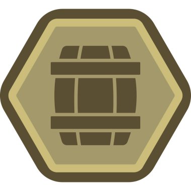 Namlu simgesi, vektör illüstrasyonu