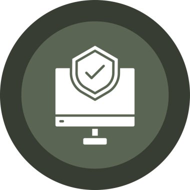 Bir dizüstü bilgisayar simgesinin vektör illüstrasyonu