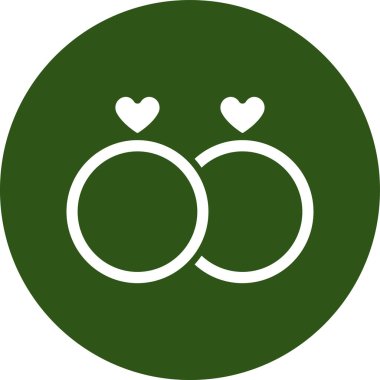 Alyans yuvarlak vektör simgesi