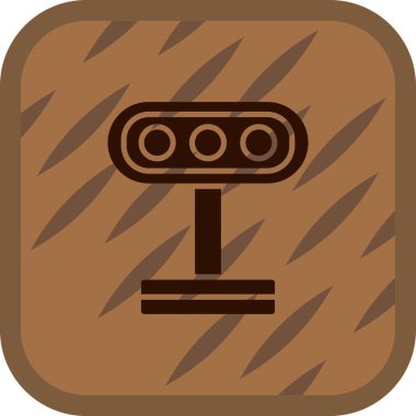 Video kamera. Web simgesi vektör illüstrasyonu