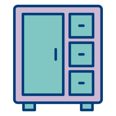 Dolap. Web simgesi basit illüstrasyon
