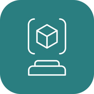 küp simgesi, vektör illüstrasyonu