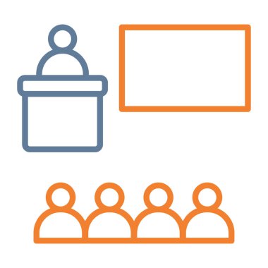 iş sunum vektörü simgesi