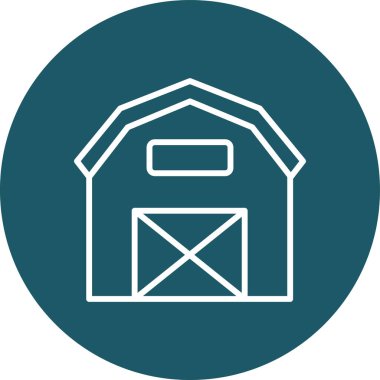 Bir çiftlik simgesinin vektör illüstrasyonu