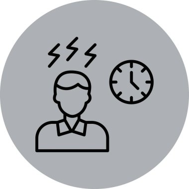 Saatin vektör illüstrasyon simgesi