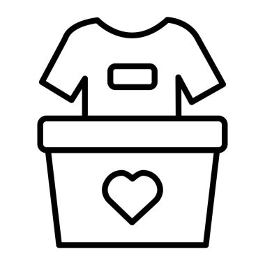 tshirt simgesi vektör illüstrasyonu