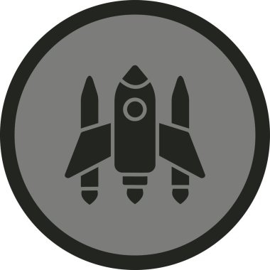 roket ikonu vektör illüstrasyonu