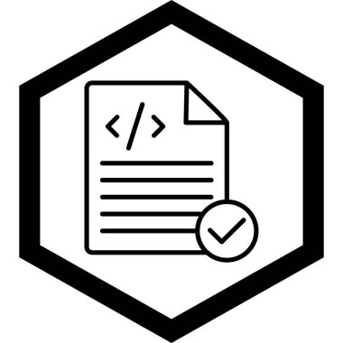 kod simgesi vektör illüstrasyonu