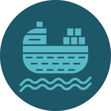 Gemi. Web simgesi basit illüstrasyon